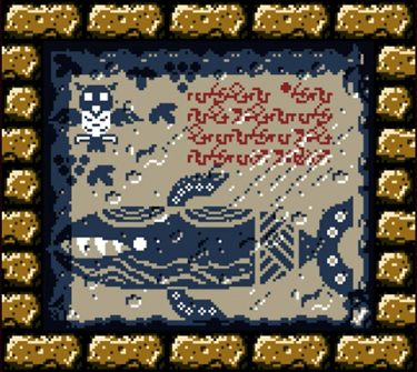 Proficy on stone wall in Link's Awakening DX